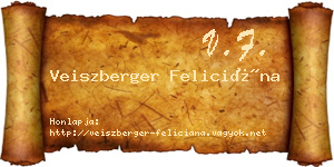 Veiszberger Feliciána névjegykártya